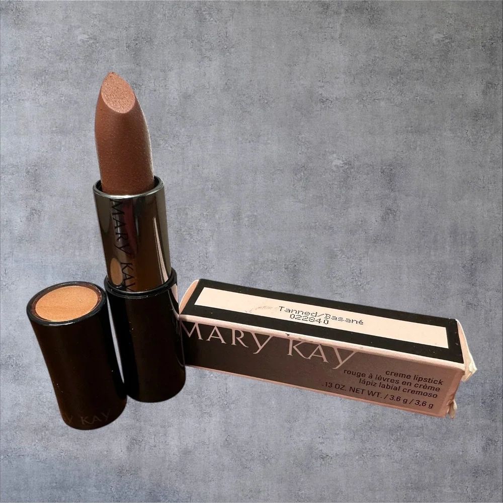 Mary Kay Creme‎ Lipstick Tanned 022840 Brown Neutral 0.13oz New with Box Vintage